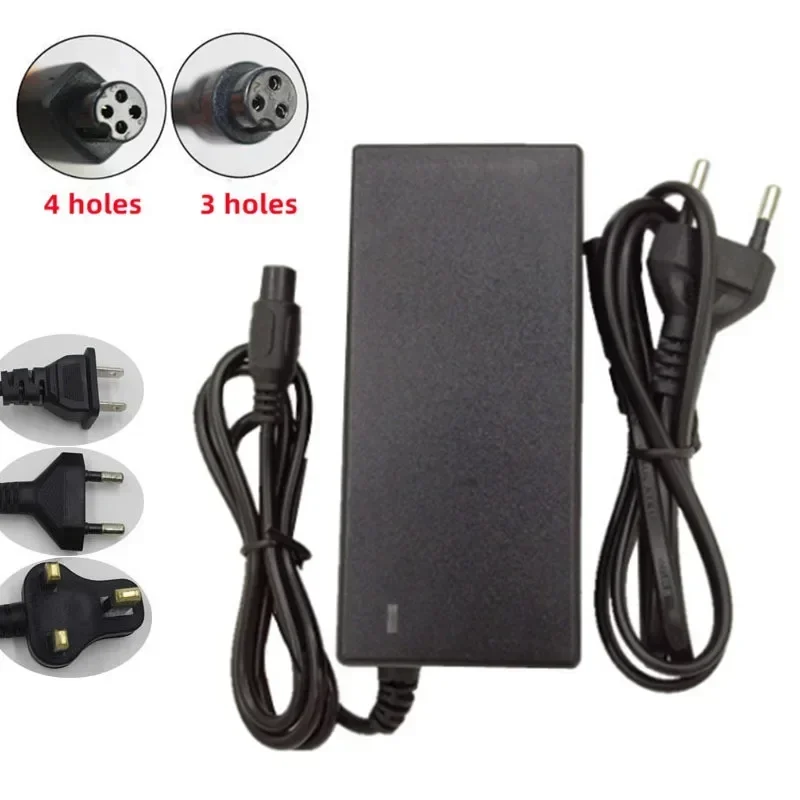 3/4-hole Xiaomi No.9 Balance Bike Power Adapter  Black 63V 1.1A Electric Scooter Accessories US/ EU/ UK Plug for Lithium Battery