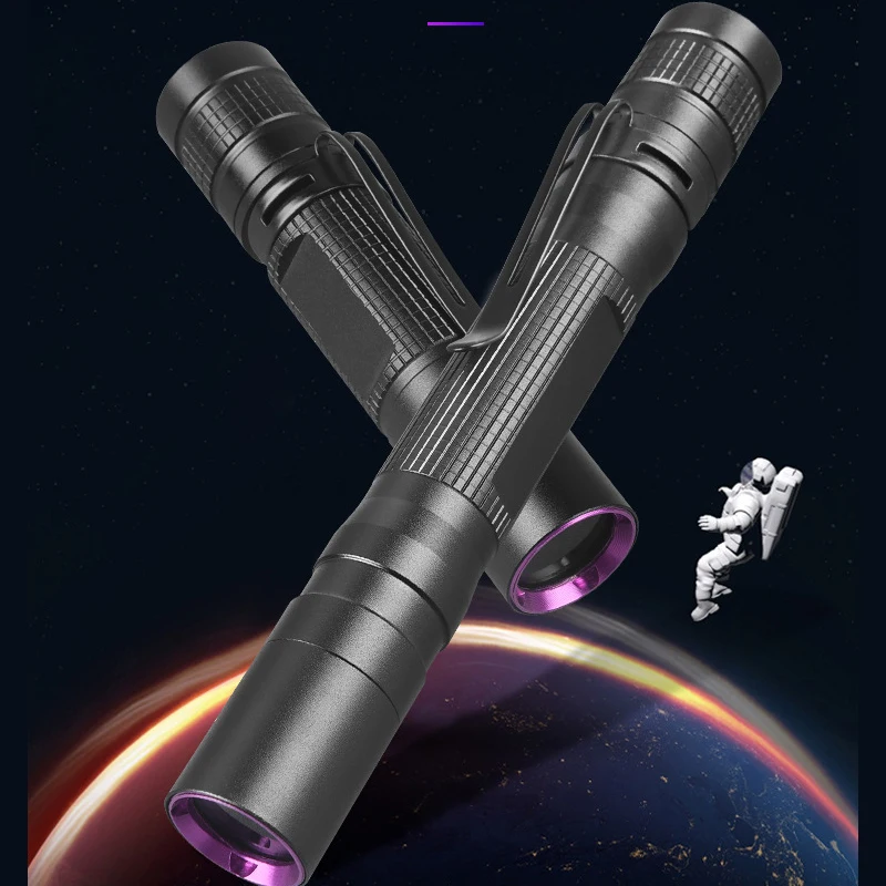 C5 UV LED Flashlight 395nm Ultraviolet Light Mini Flash Light UV Lanterna Portable LED Lamp for Cash Medical Product Detector