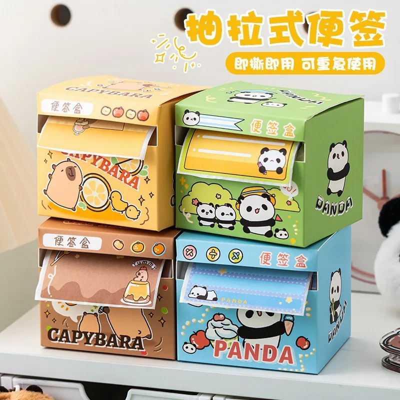 256 Sheets Pull-Out Cartoons Sticky Notes Pads Posits Stationery Paper Stickers Posted It Memo Notepad Notebook Message Sticker