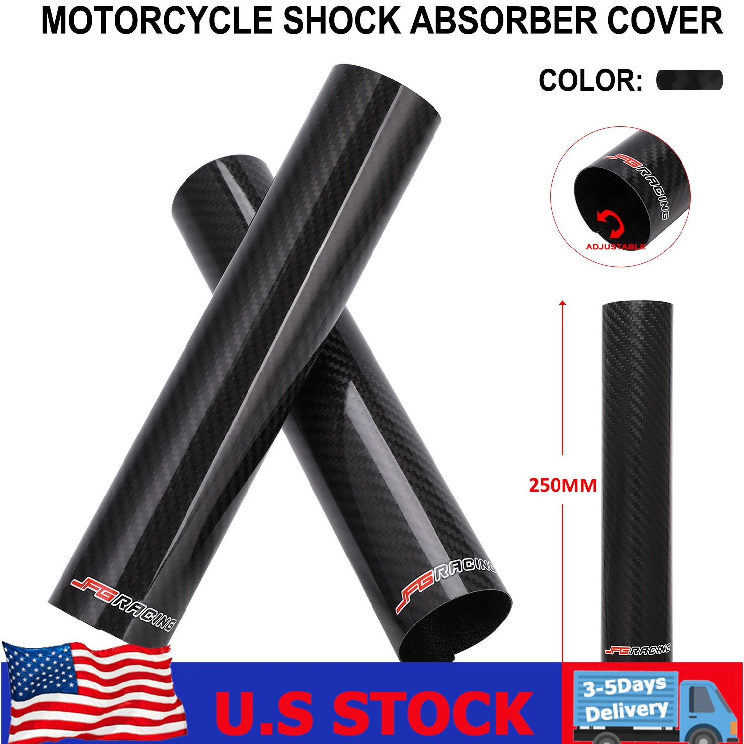 

Motorcycles 178 250 260MM Carbon Fiber Adjustable Front Fork Shock Guard Protector For KTM EXC SX SXF XC XCF XCW 125 250 350
