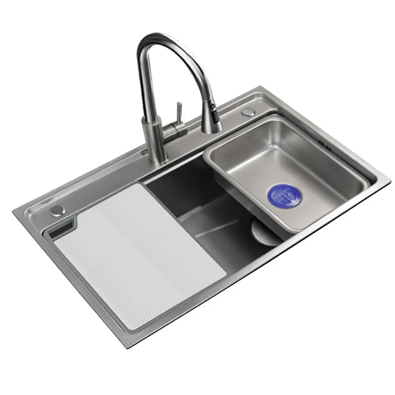 حوض المطبخ المنزلي، حوض فردي كبير وحبوب أرز صغيرة مقاومة للخدش، غسالة أطباق، حوض نباتي #1