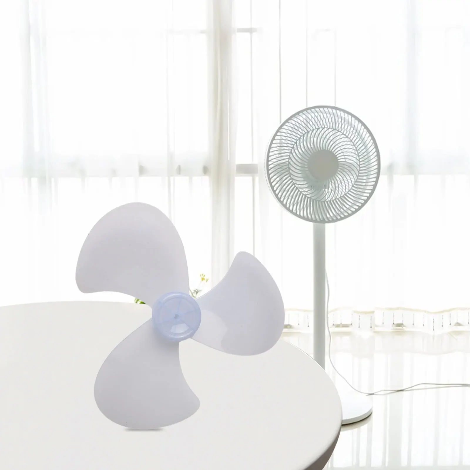 16 Inch Fan Blade Three Leaves With Nut Cover For Standing Pedestal Fan Fan Blade Replacement Accessories