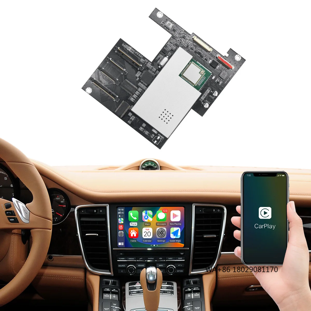 

Autoabc Car Video Screen Mirror Wireless Carplay Modular for PCM3.1 CDR3.1 Wireless Android Auto Carplay