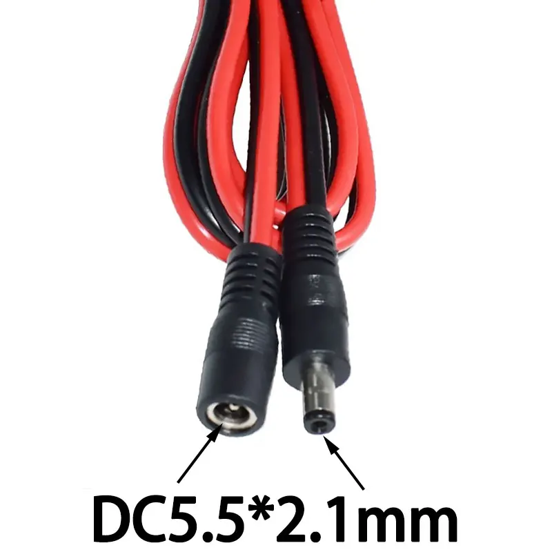 

DC5.5*2.1MM Male Female Hight Power DC power Cord Single Plug 16AWG 12V Huge Current All Copper Power Cord 1.5m