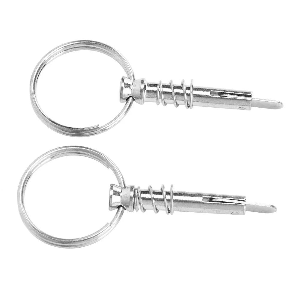 2PCS Reliable 316 Stainless Steel Quick Release Pin Corrosion Resistant Marine Hardware Pin Bimini Top Pin for Boat