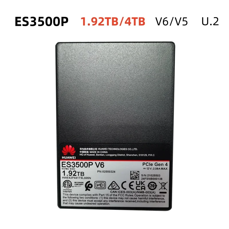 Original New HUAWEI ES3500P V5 V6 4T 1.92T U.2 2.5