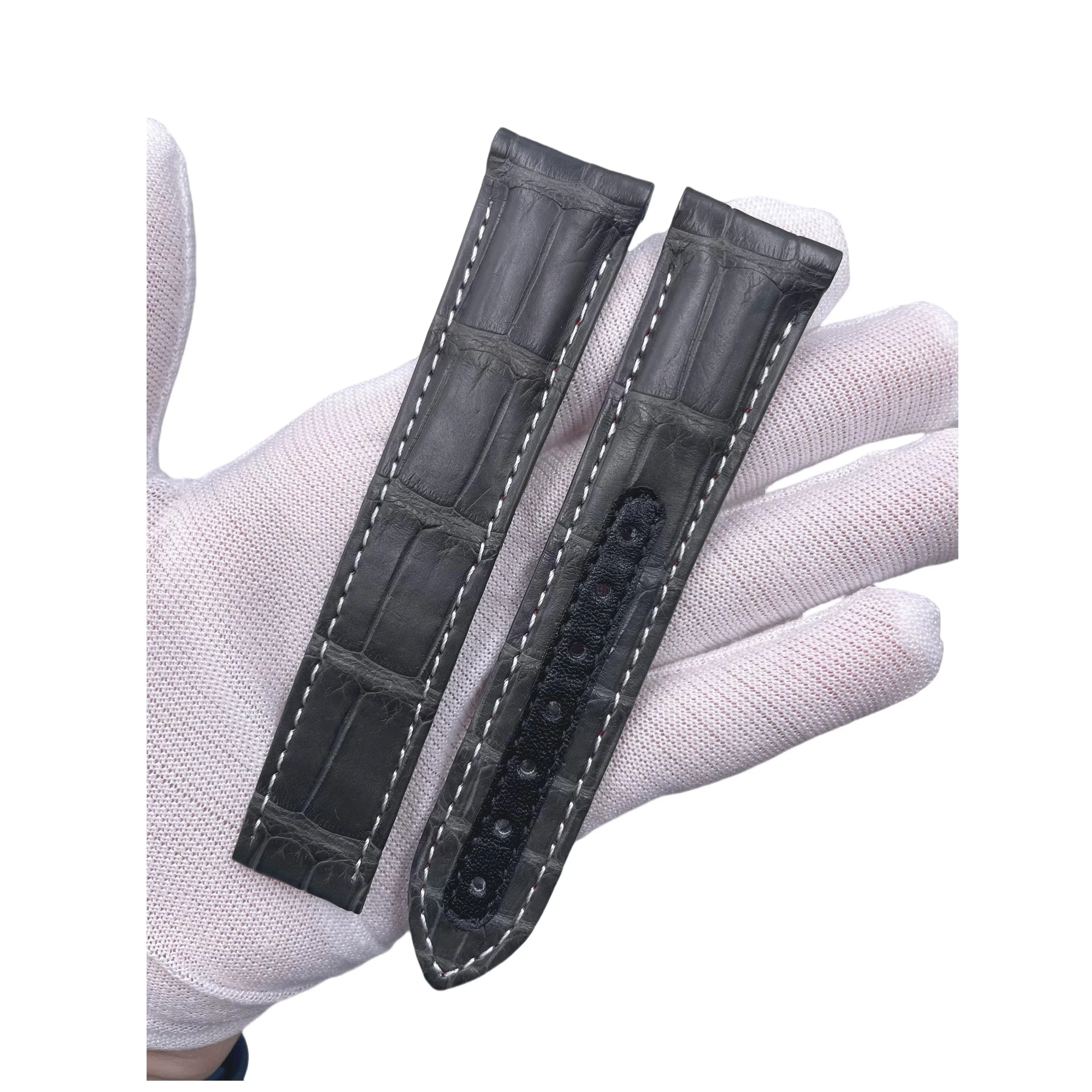 PARA OMEGA DARK SIDE OF THE MOON, correia de couro CROCODILE