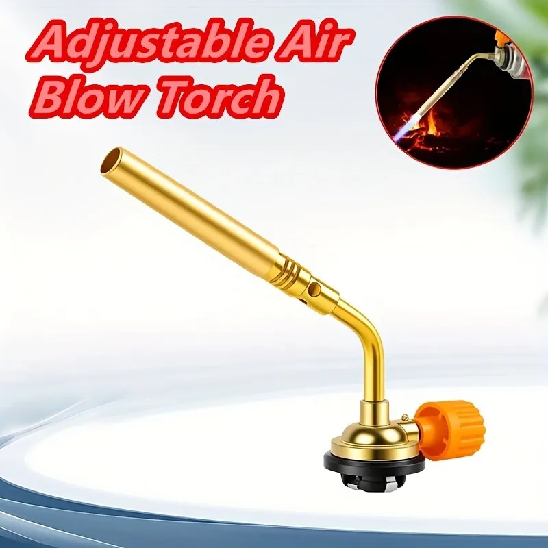 Adjustable Butane Torch – Piezo Ignition, 10cm Flame for Cooking, Soldering, Camping