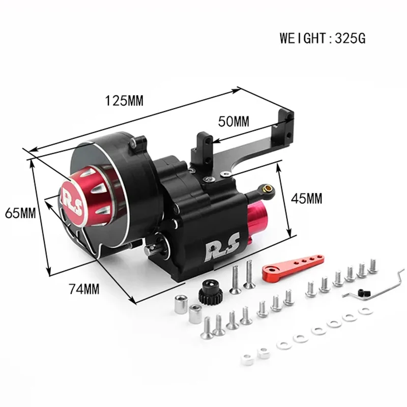 RC Car 1/10 Rc Crawler Car Dual Speed Wave Box Upgraded Wave Box Reverse Wave Box Parts For Axial Scx10 I II III 90047 90057