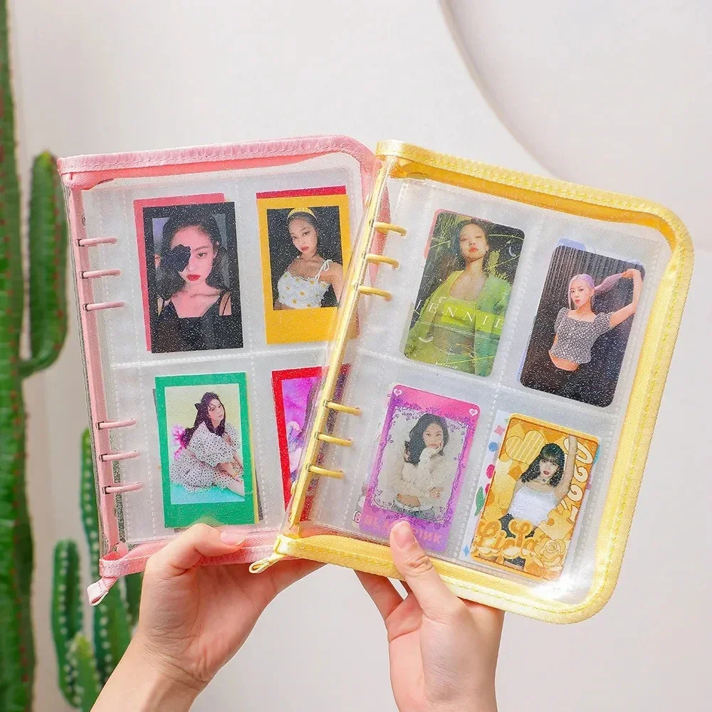 A5 Zipper Kpop Photocard Binder DIY Photocard Collect Book Photo card Album Scrapbook Photo Album Journal Notebook Card Binder