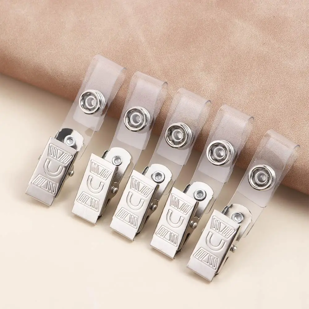 Clip para tarjetas de identificación de acero inoxidable con hebilla para el pecho, soporte para tarjetas de acceso, clip para credenciales, clips para tarjetas, clips para tarjetas de identificación, clips retráctiles para credenciales