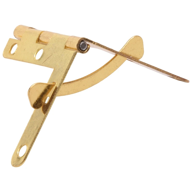 20 PCS 90° Spring Hinge Tenon Hole Support Tool, Suitable For Small Jewelry Wine Clock Door (Gold)