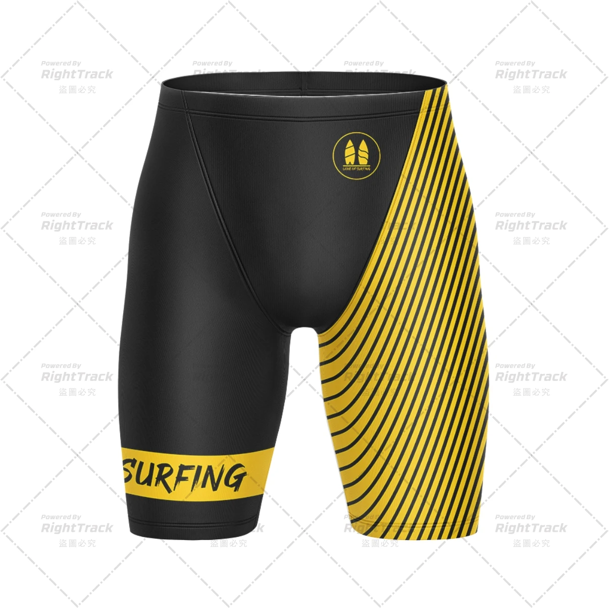 LOVE Surfing Shorts Men's Summer Tight-fitting Surfer Bottoms Performance Trunks Beach Swim Pants