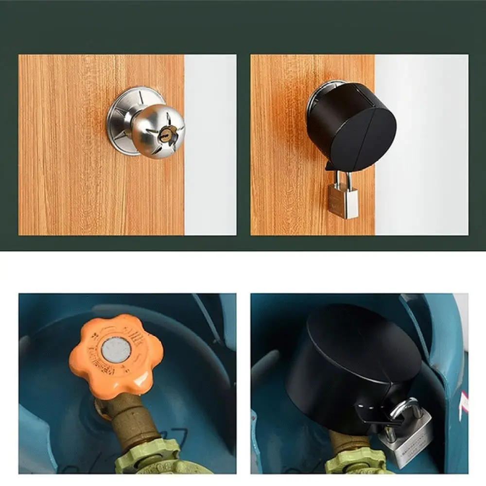 Universal Metal Door Handle Lockout Shield For JS Valve Knob Security Device Prevent Unauthorized Rotation