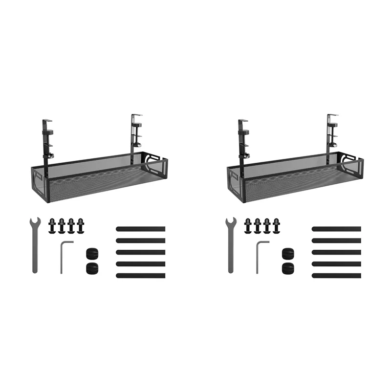 

AS94-2X Кабельный органайзер под столом, лоток для кабелей под столом, органайзер для кабелей на столе, коробка для организации кабелей