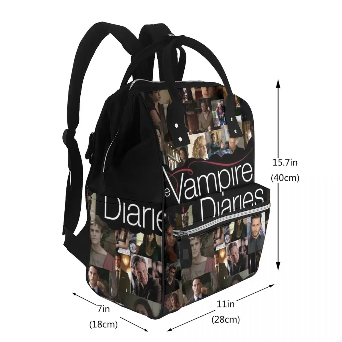 The Vampire Diaries Damon Salvatore Student Backpack School Bag Hiking Travel Daypack for Men Women Bookbag Shoulder Bags