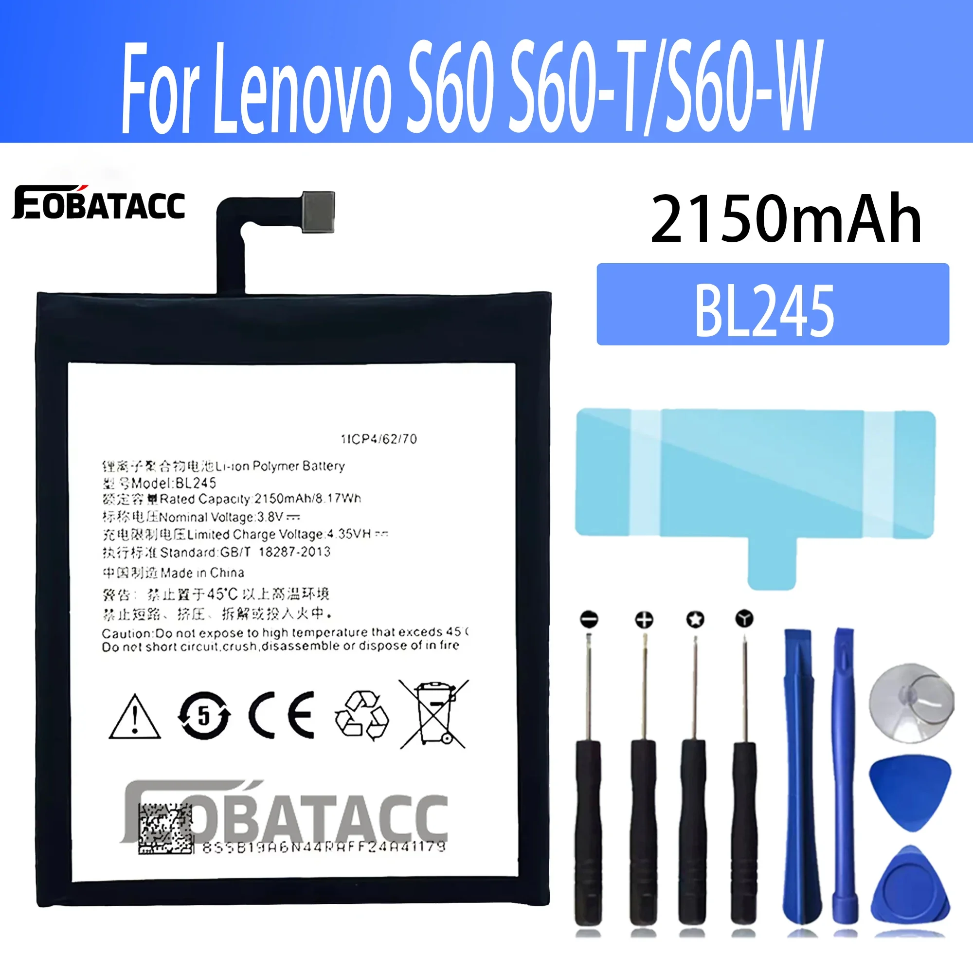 

100% New Original Battery BL245 For lenovo BL245 S60 S60-T/S60-W Battery + Free Tools