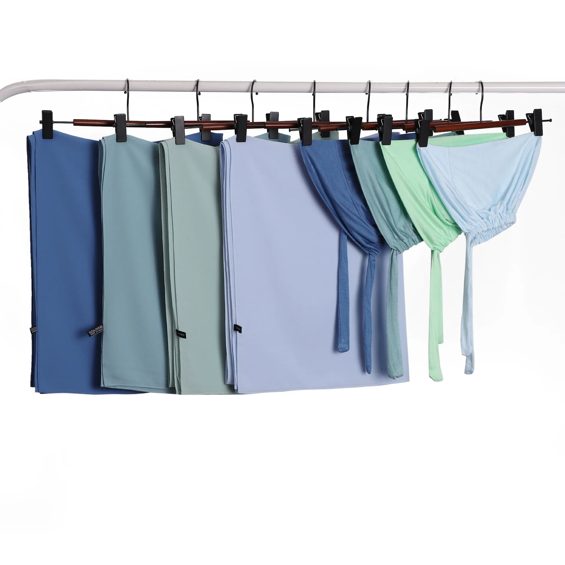 

2Pcs Chiffon Hijab With Matching Undercap Set Women Shawl Jersey Inner Modal Caps Muslim Headband Two-piece Scarf Set 175cm*70cm