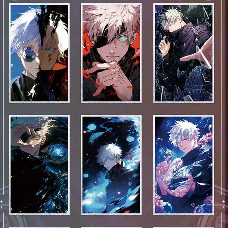 Commerci all'ingrosso Jujutsu Kaisen Collection Card Art carta colorata fluorescenza Crystal Double Flash Trading carte da gioco