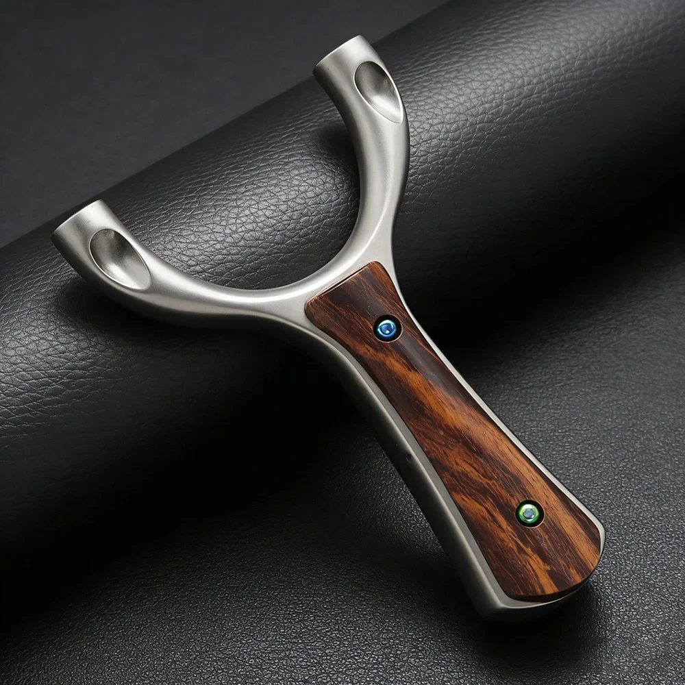 

Stainless Steel Wood Patch Slingshot Outdoor Portable Pocket Slingshot Precision Hunting Shooting Target Practice Slingshot