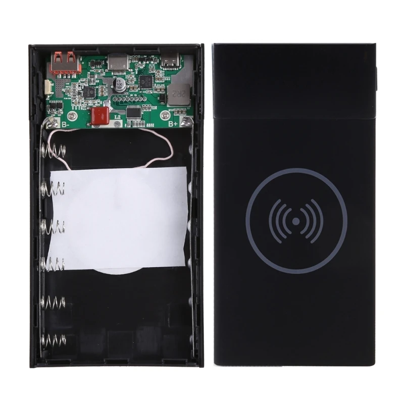 

Dropship (No battery)6x 18650 Battery DIY Wireless QC3.0 USB Type C PD Fast Box for Case for Mobile