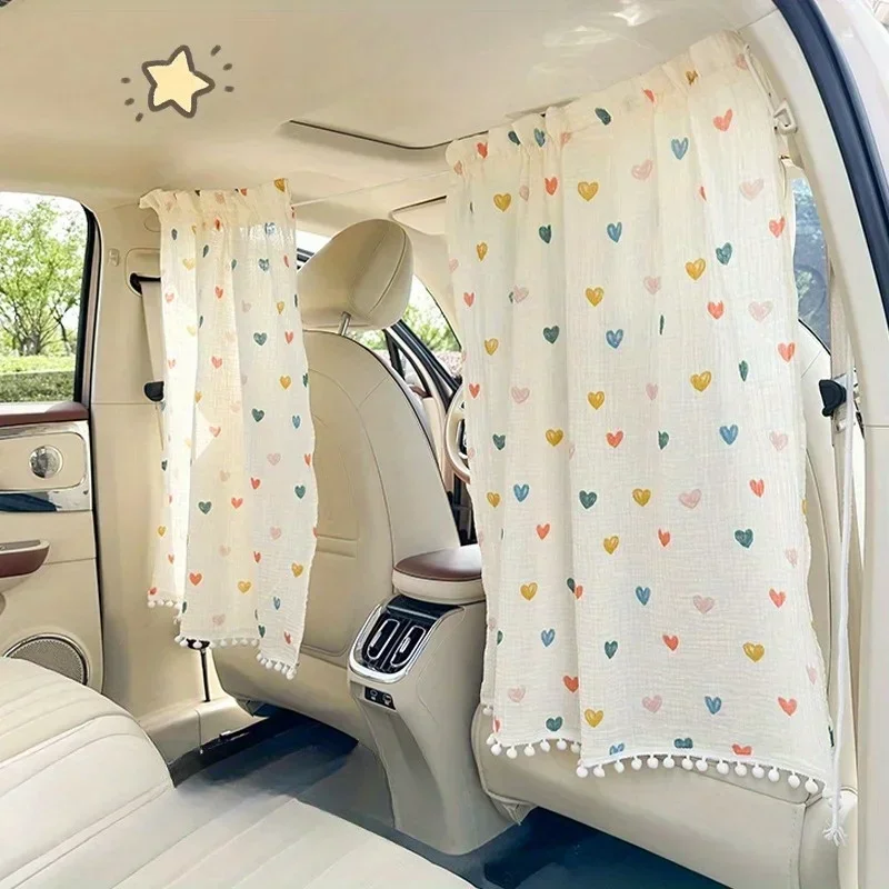 

Car partition curtains women summer sun protection and heat insulation in the car front and rear privacy curtains