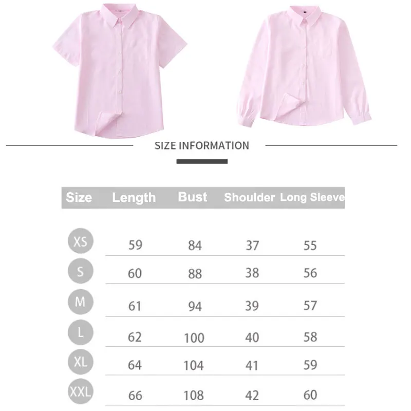 Escola japonesa básica blusa estudante seifuku longo/manga curta rosa camisa para meninas uniformes da escola jk uniforme superior