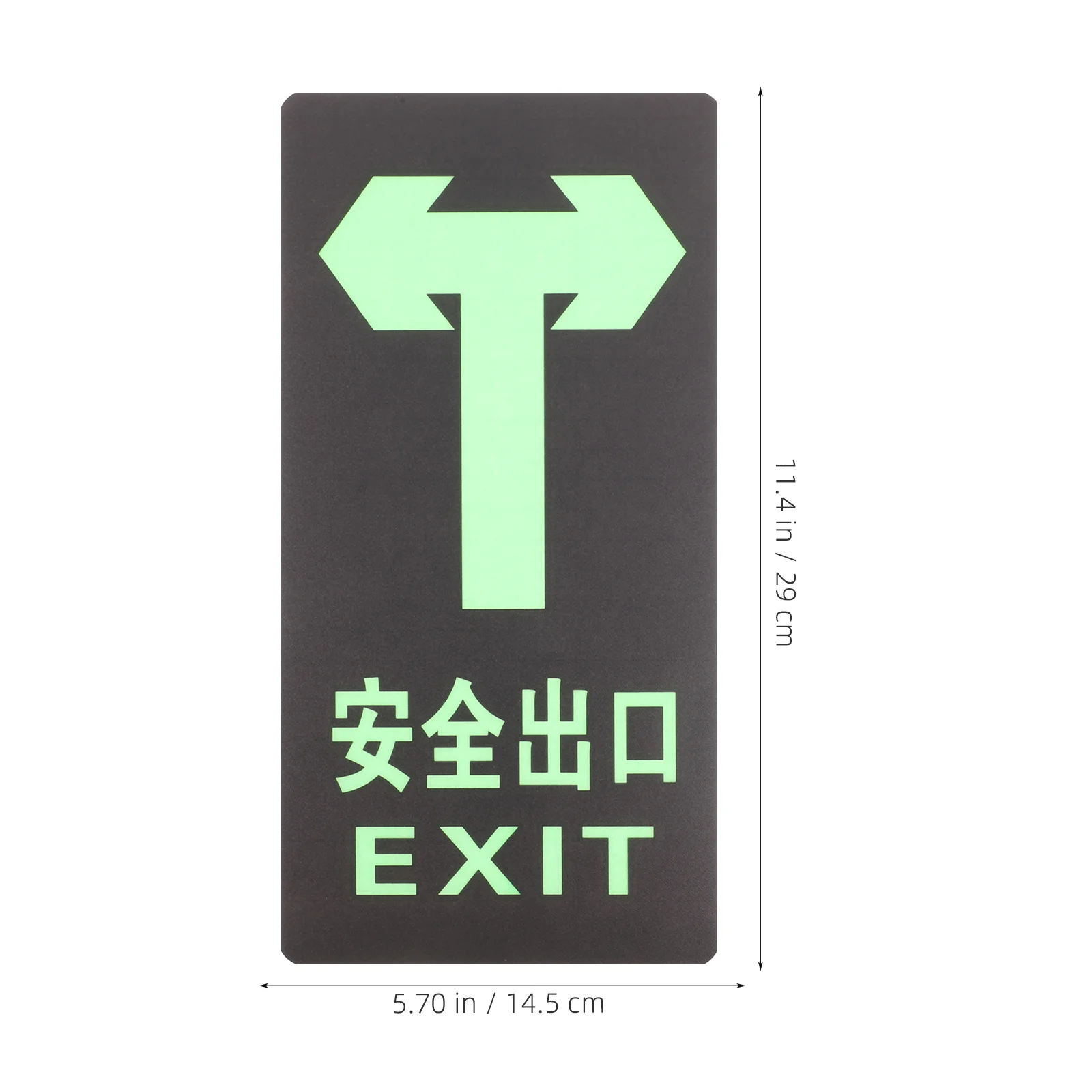 10pcs Luminous Safety Sign Stickers Glow In Exit Signs For Mall Office Public Buildings Self-Adhesive Pvc