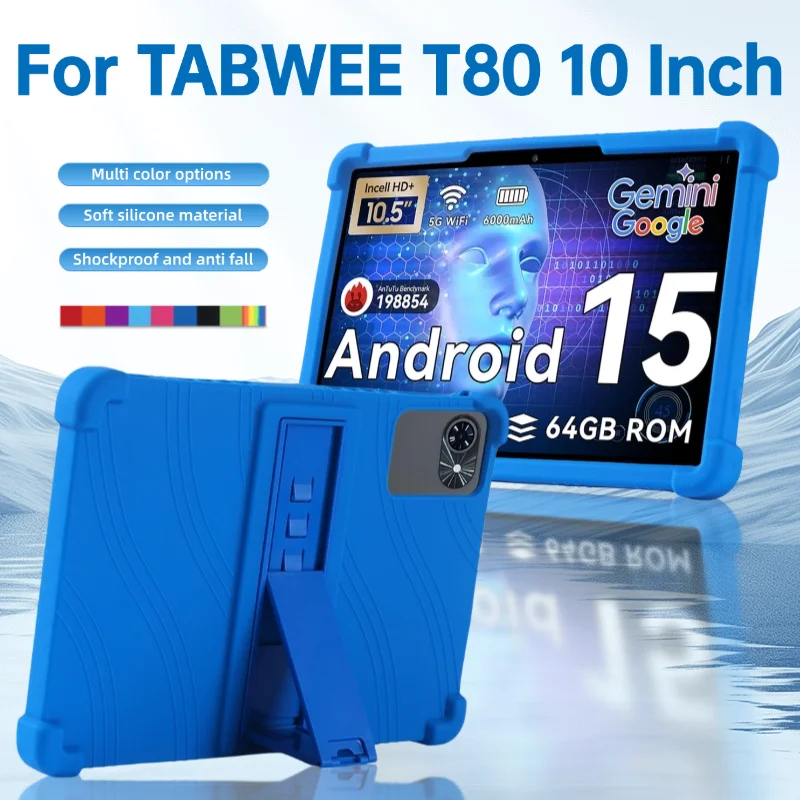 For TABWEE T80 Tablets Case 10 inch,TABWEE Soft Silicone Adjustable Stand Shockproof Kids Friendly for TABWEE T80 Tablets