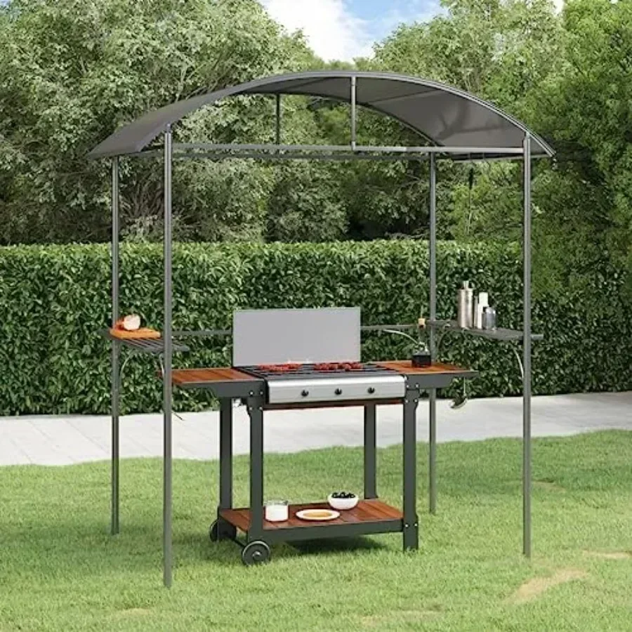BBQ Gazebo Anthracite Steel PC Board 86.6 x 45.3 x 90.6 in Hooks