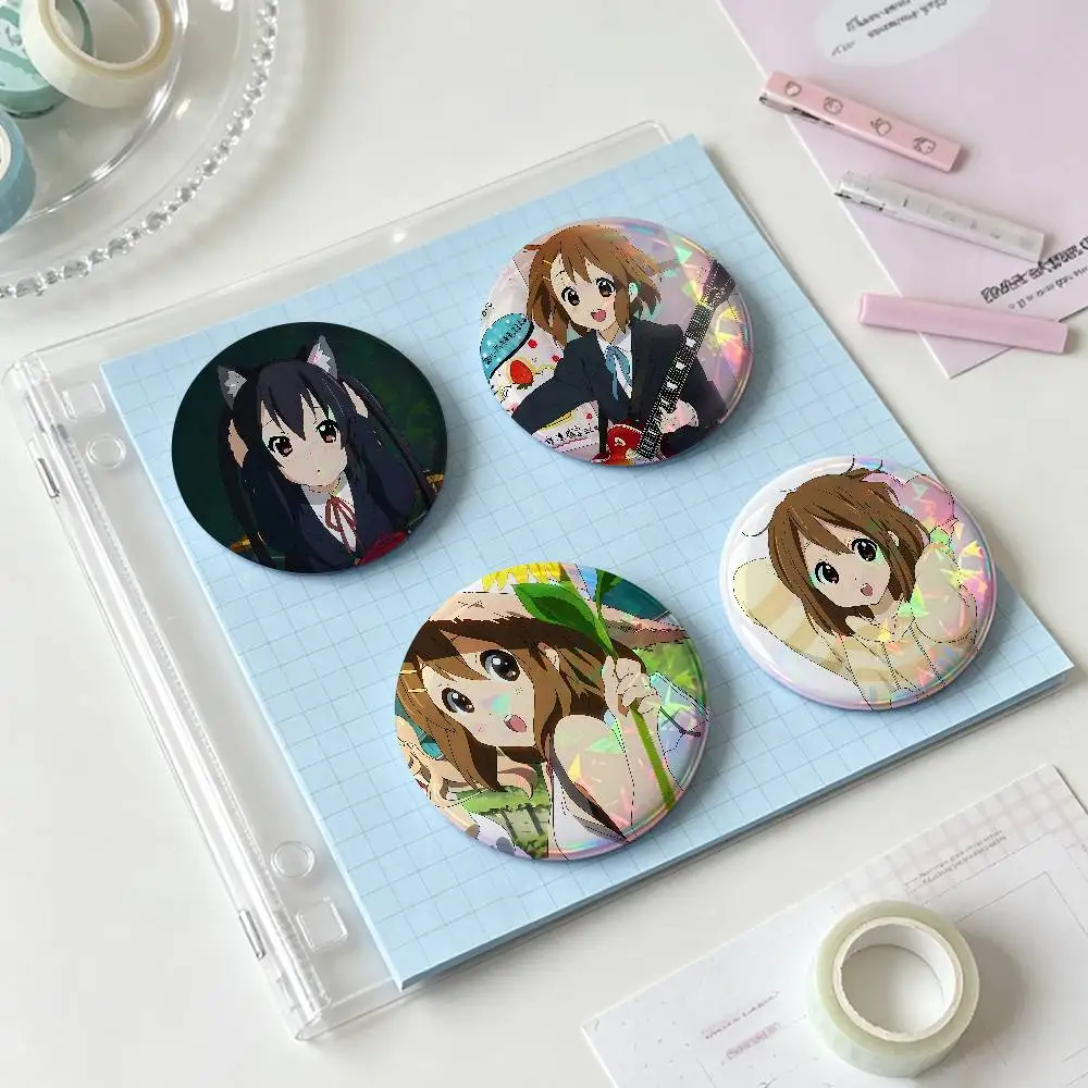 Cute K-on Enamel Pins Handmade Round Brooch L Killer Yagami Light Cosplay Badge Backpacks Jewelry Gifts