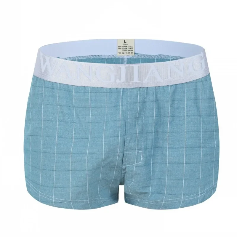 Men Cotton Boxers Shorts Loose Multicolor Male Plaid Underwear Homewear Comfortable Arrow Pants