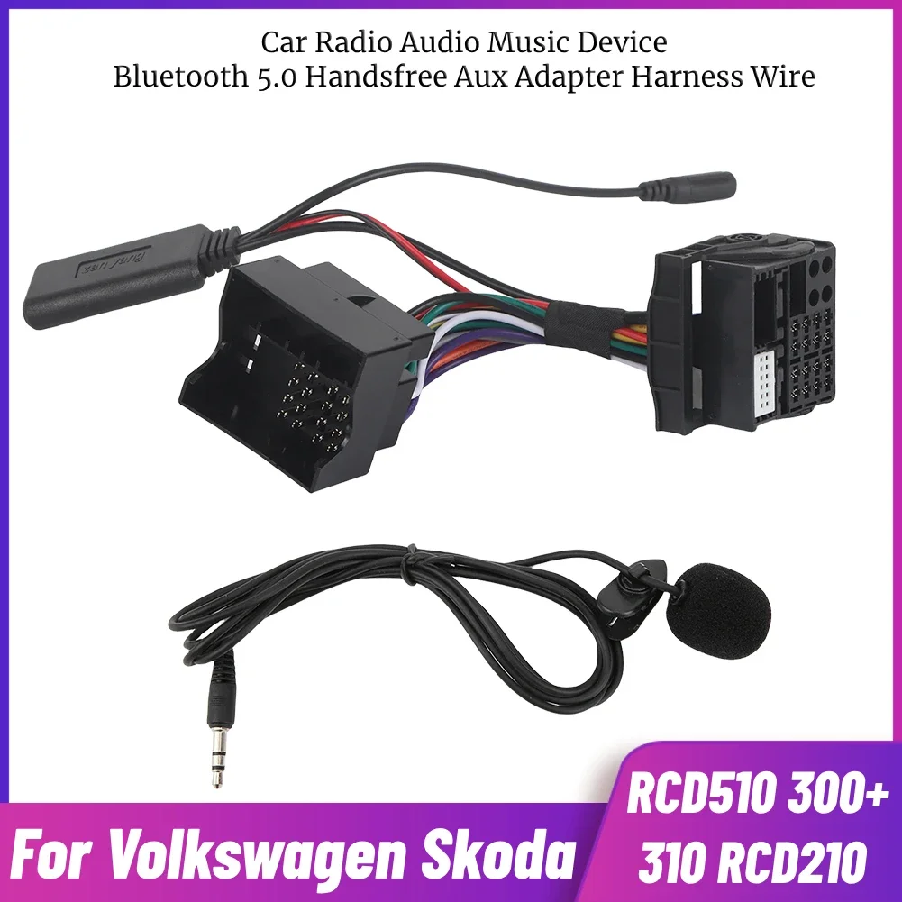 Car Radio Audio Music Device Bluetooth 5.0 Handsfree Aux Adapter RCD510 300+ 310 RCD210 for Volkswagen Skoda