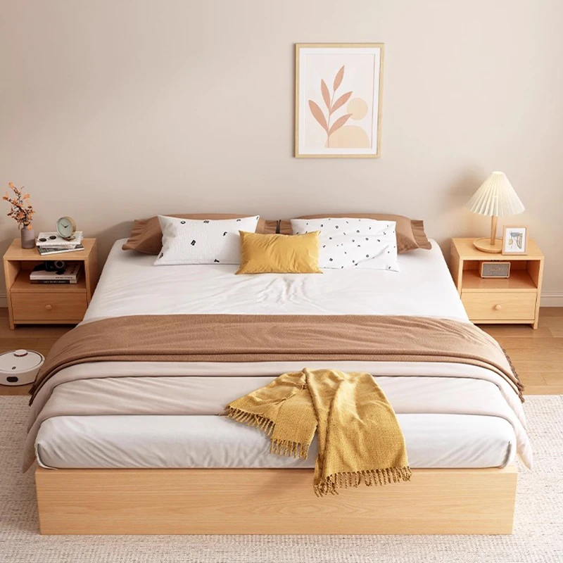 Easy Assembly Living Room Bed Frame Sturdy Slat  Bedroom Frames Eco-Friendly Bed Wood Slats Support Le Bedboard Home Furniture