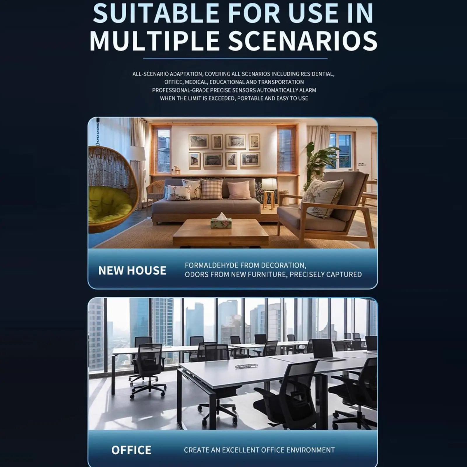 

Домашний тест качества воздуха, портативный детектор воздуха в помещении, тестер качества, портативный датчик, измерительное устройство для спальни, комнаты, дома, офиса