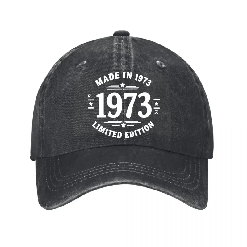 A Stylish And Easy-To-Match Unisex Baseball Cap, Showing The Number 1973, Crafted with a Classic Wash Design