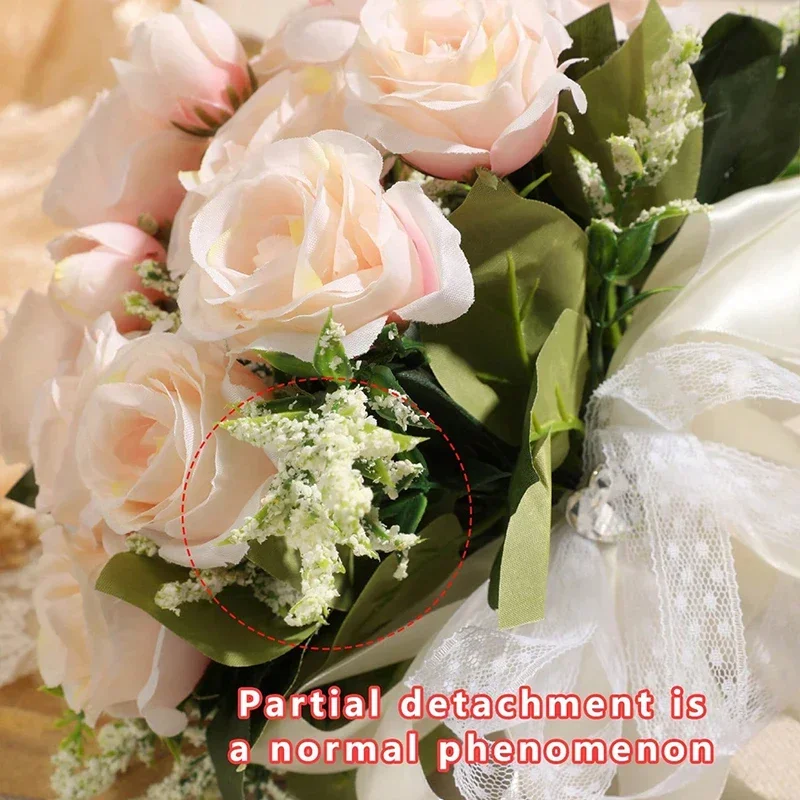 1PC Wedding Bouquet for Bride Wheat Ear and Green Leaf Wedding Bouquet Ceremony Anniversary Bridal Shower Wedding Accessories image 6
