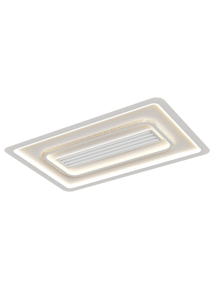 New Crystal Ceiling Fan LED Ceiling Fan Light Living Room Bedroom Modern and Simple Home Intelligent Silent Restaurant Fan Light