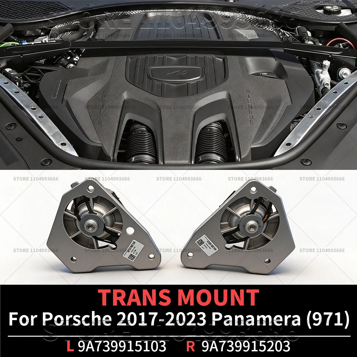 

For Porsche 2017-2023 Panamera Base 4S GTS Turbo (971) Transmission Bracket OEM 9A739915103 9A739915203 9A739915104 9A739915204