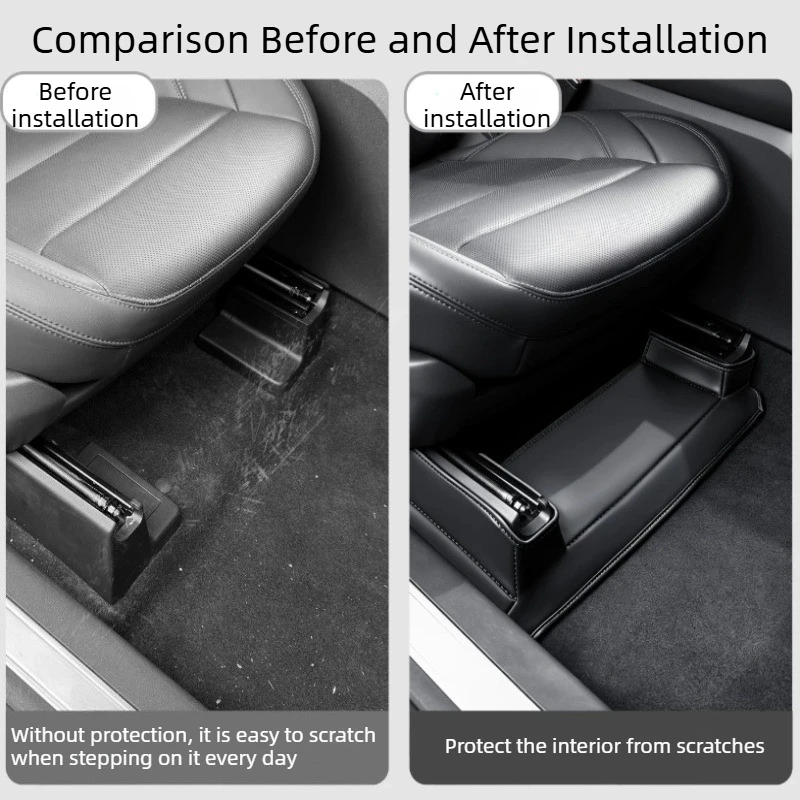 For Lincoln Nautilus Anti-kick Pads Under Front Seats Anti-wear Protective Leather Pads Under Seats Interior Accessories Tools