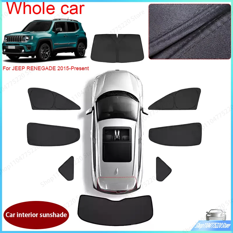 

Car Black Window Privacy Sunshade For JEEP RENEGADE 2015-Present Auto Anti-UV Heat Insulation Protect Cover Interior Accessory