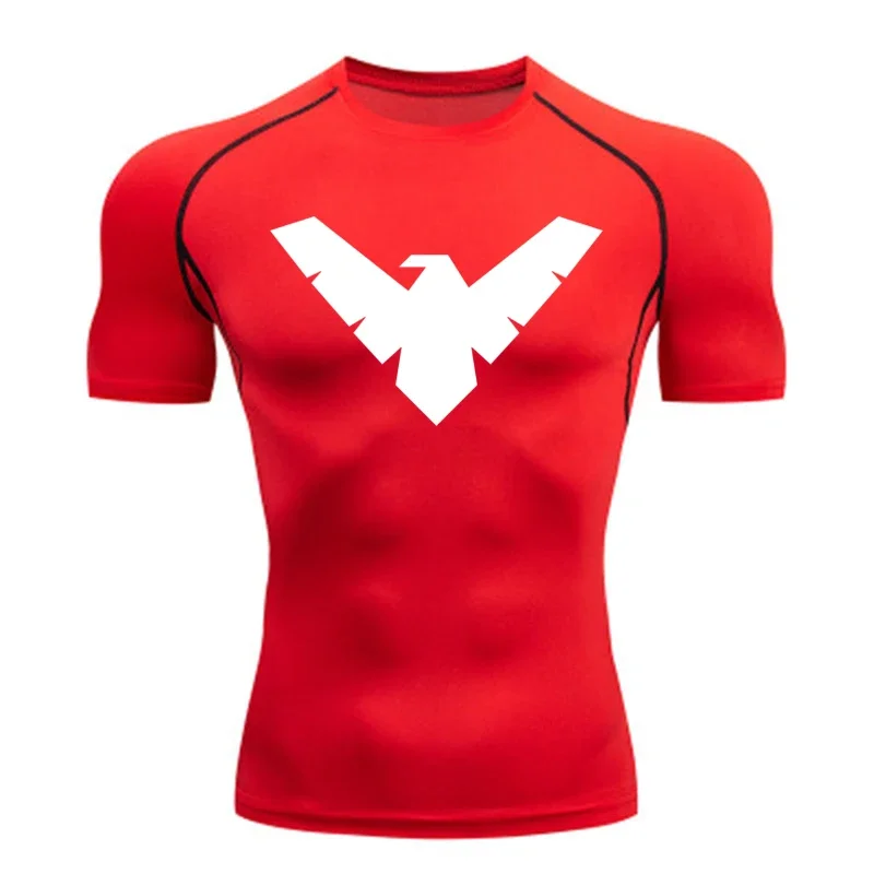 Summer Short Sleeve Compression Shirt Men Sports Top Running T Shirt Quick Dry Gym Workout Clothing Sun Protection Long Sleeve view 3