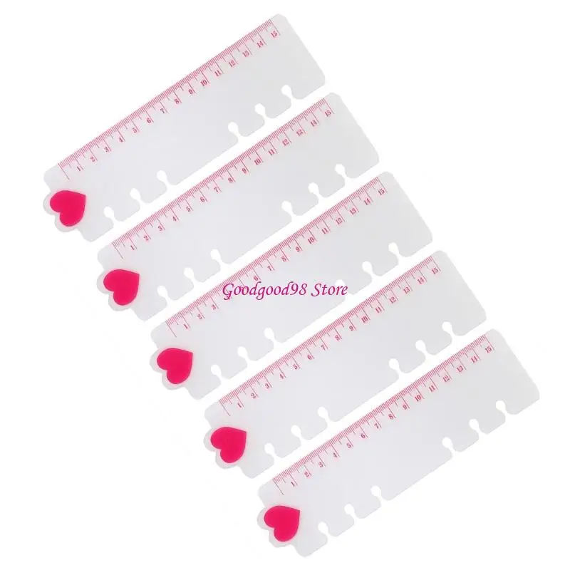 5Pcs Multifunctional 6 Hole Pre-Punched Binder Divider with Measuring Ruler 