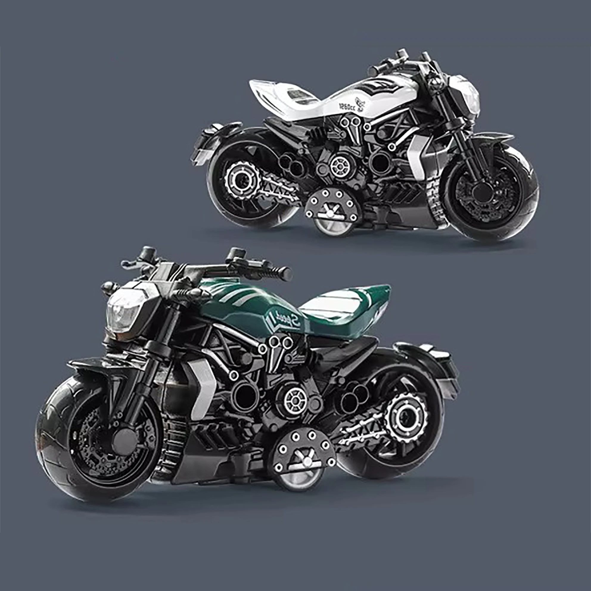 

Boy Alloy Simulation Motorcycle Toy Set for Intellectual Development and Interactive Play - Children's Toy - BSW886
