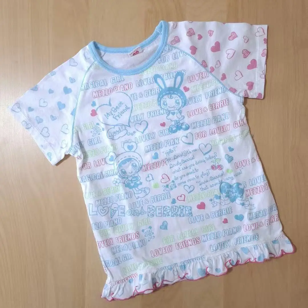 Japanese Cartoon Mp Jojifuku Short-sleeved T-shirt Summer Sweet Girl Cute Graphic T Shirt Subculture All Match Aesthetic Clothes