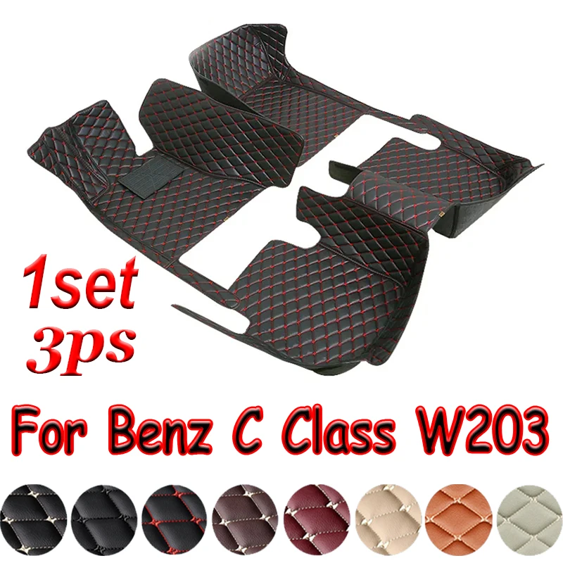 

Пользовательские 3D Автомобильные Коврики для Mercedes Benz C Class W203 2004-2007 W204 W205 W206 2023, аксессуары для интерьера из искусственной кожи