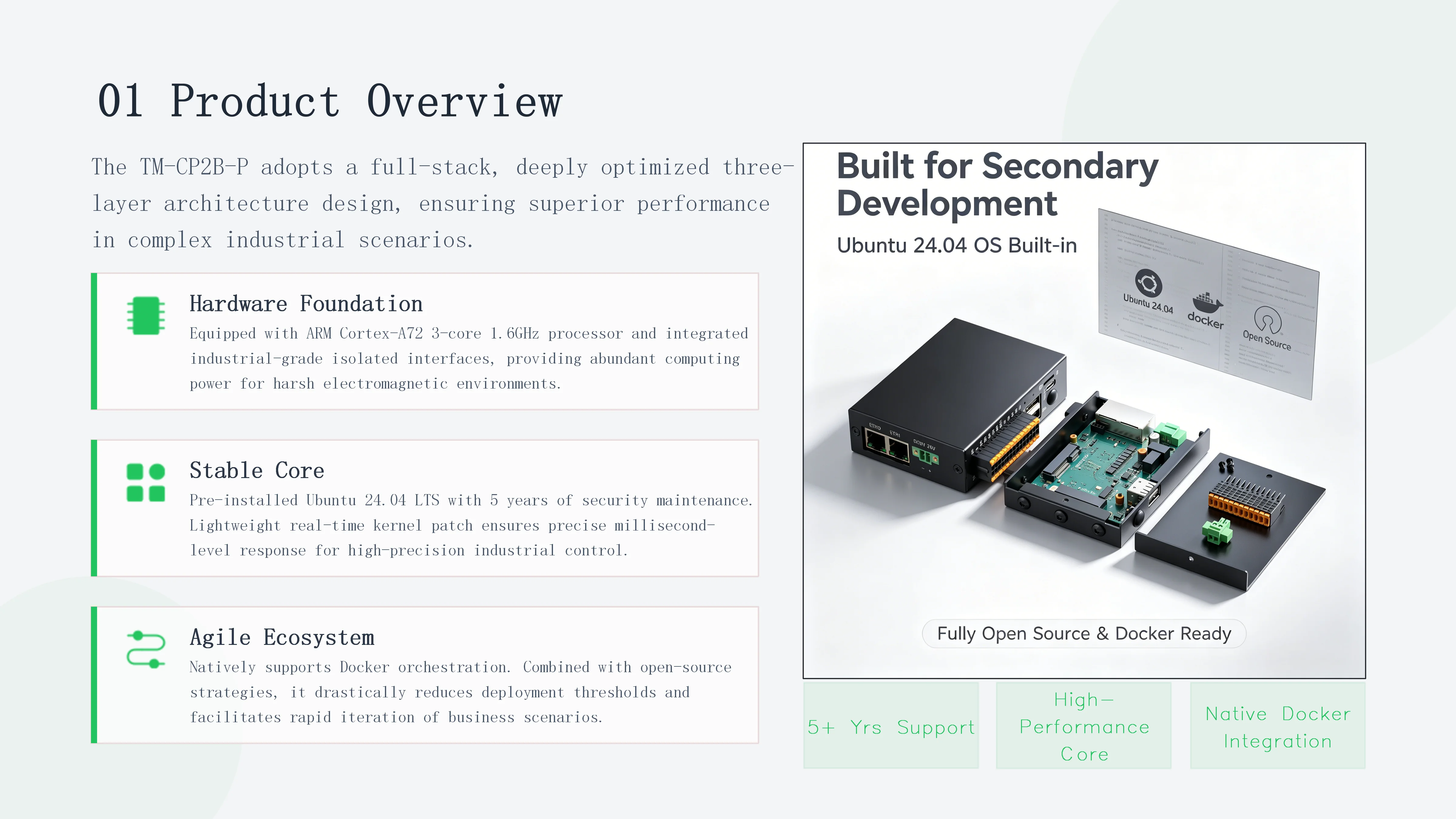 TM-CP2B-P Ubuntu24.04 Industrielles Gateway RS485 CANFD LoRaWAN WIFI BT DIN-Schienenmontage für SPS – Detail 2