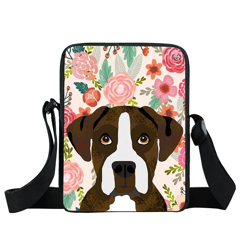 Bull Terrier / German Shepherd Messenger Bag Bulldog Women Handbag Girls Cross Bags for Travel Shoulder Bag Small Clutch Bookbag