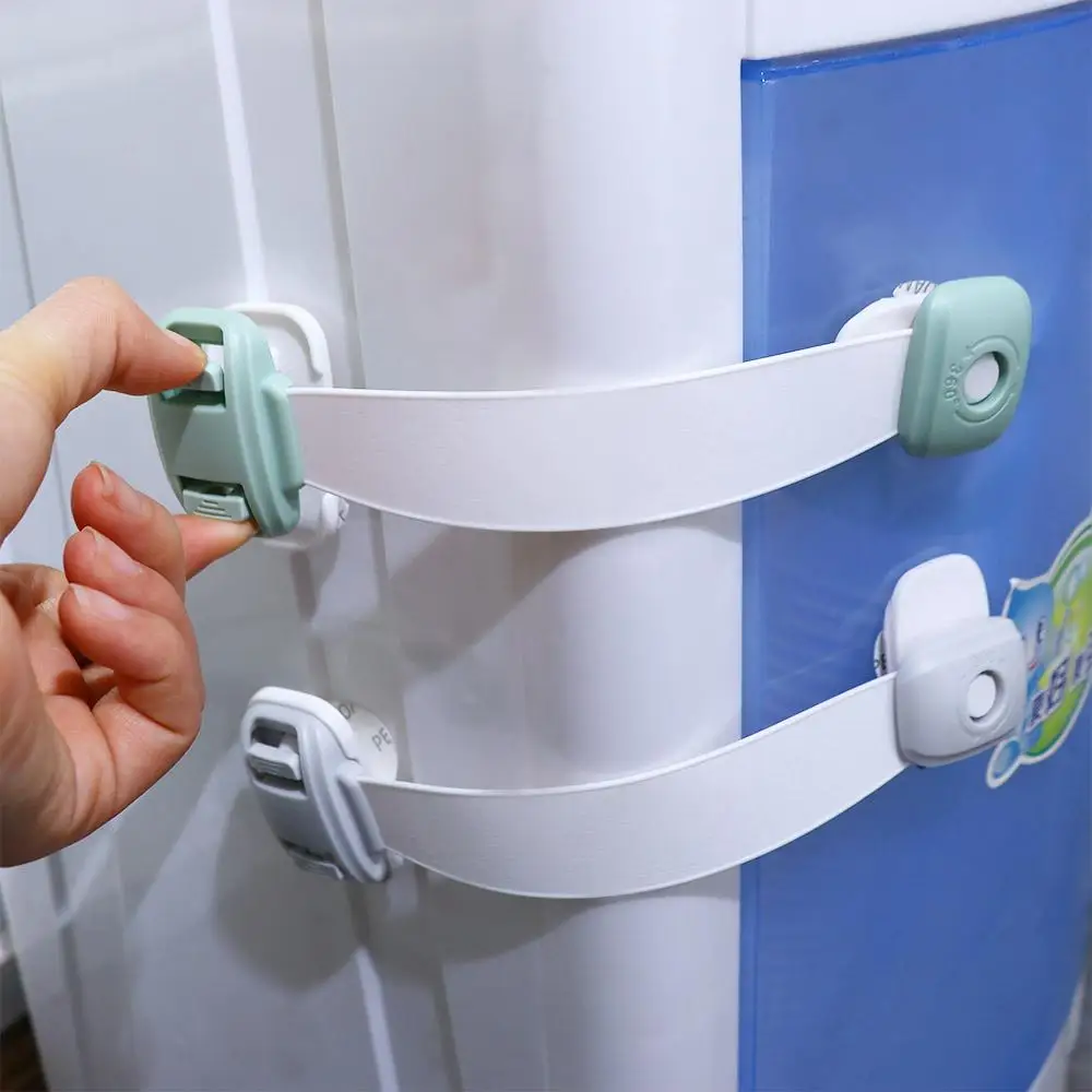 

Toddler No Tools Drilling Closet Door Fridge Wardrobe Protection Baby Anti-Clip Hand Cabinet Lock Child Safety Lock
