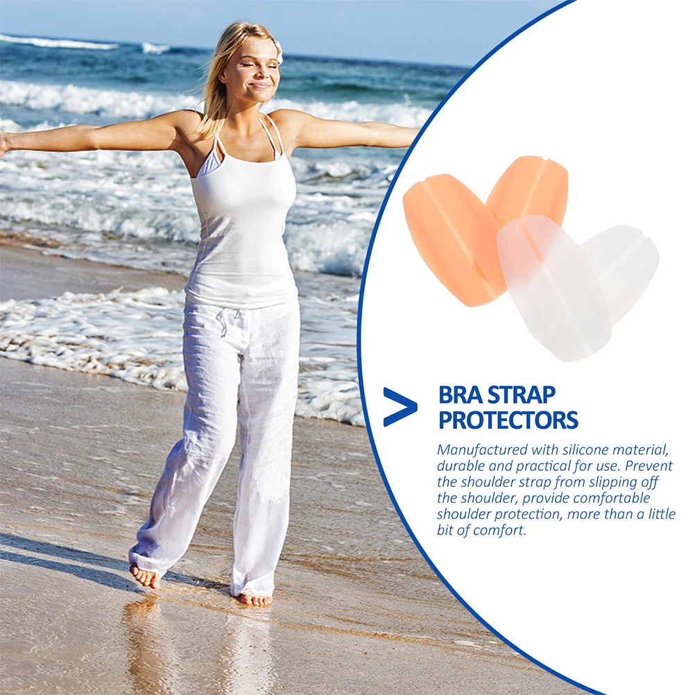 4 قطعة منصات الكتف سيليكون حزام شفاف وسائد النساء حمالات الصدر اكسسوارات المضادة للانزلاق ملابس داخلية مريحة بقع القيادة #2